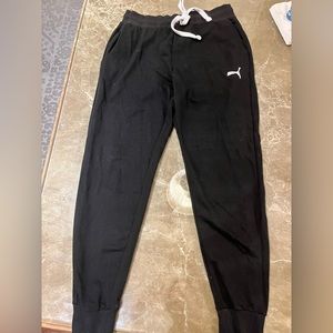 Black puma sweatpants for boys